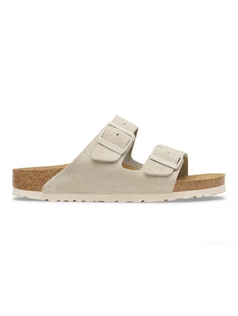 Birkenstock Unisex Arizona Soft Footbed Suede Leather Sandals Oyster Wmns 41/10